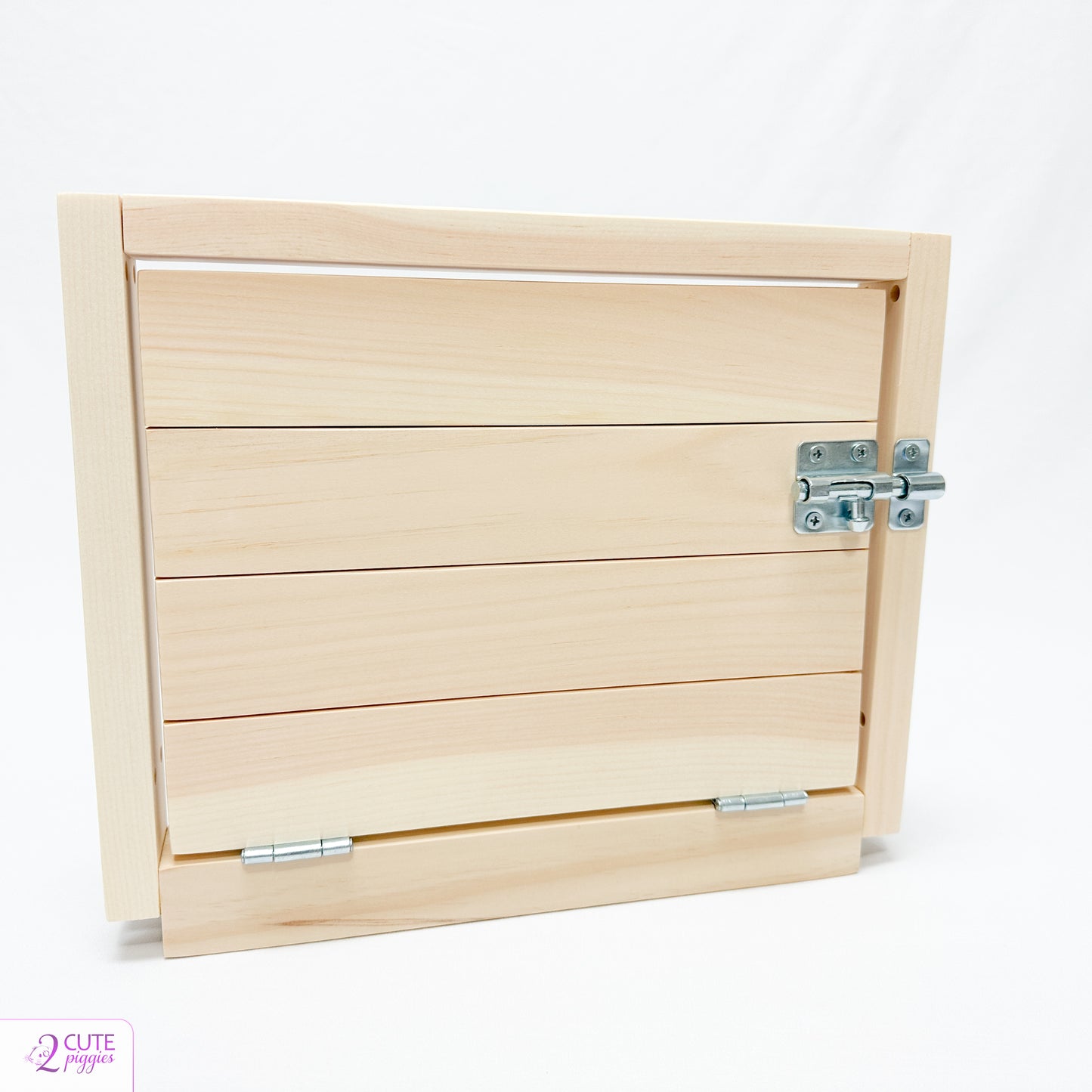 Guinea Pig C&C Cage Wood Door - 11.8" Grid Size - Under Grid Shiplap Style
