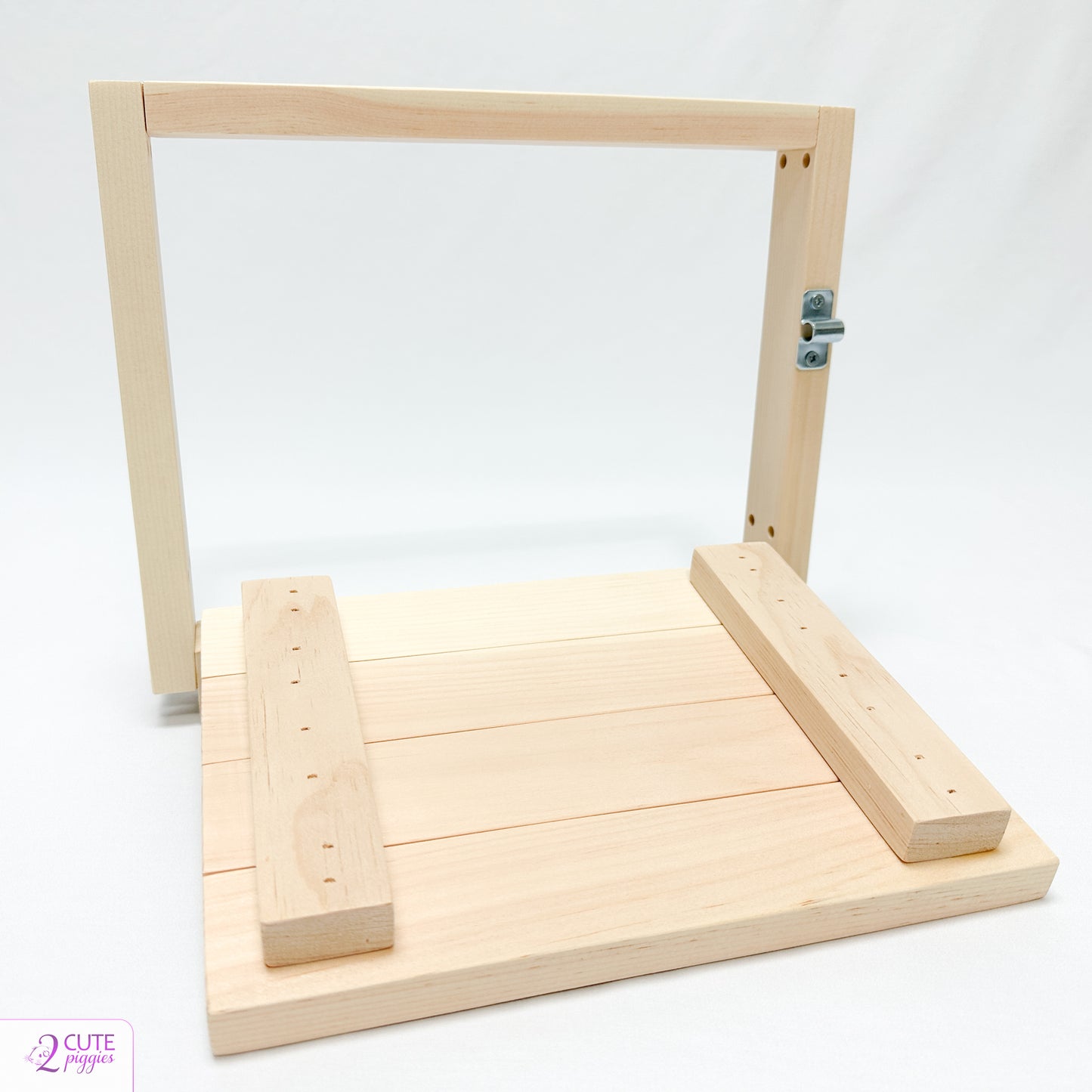 Guinea Pig C&C Cage Wood Door - 11.8" Grid Size - Under Grid Shiplap Style
