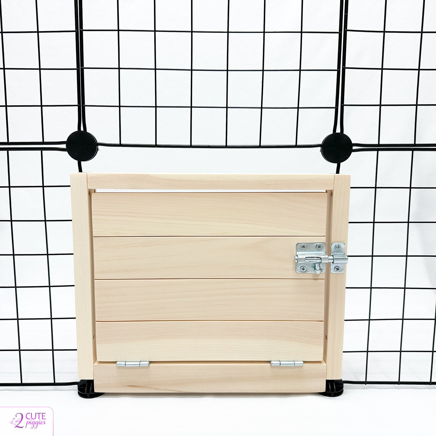 Guinea Pig C&C Cage Wood Door - 11.8" Grid Size - Under Grid Shiplap Style