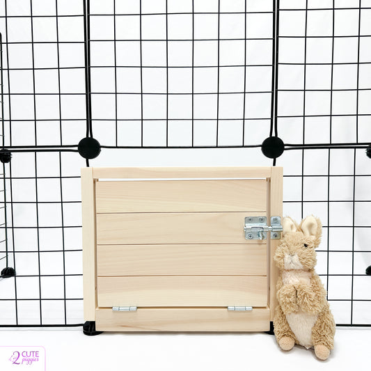 Guinea Pig C&C Cage Wood Door - 11.8" Grid Size - Under Grid Shiplap Style