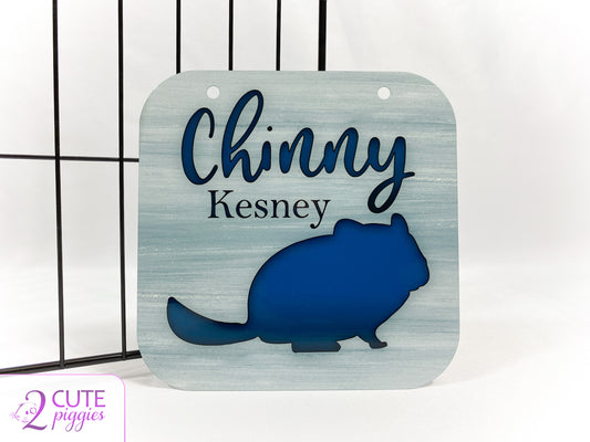 Chinchilla Name Tag - Chinchilla Silhouette - 5.5"x5.5"