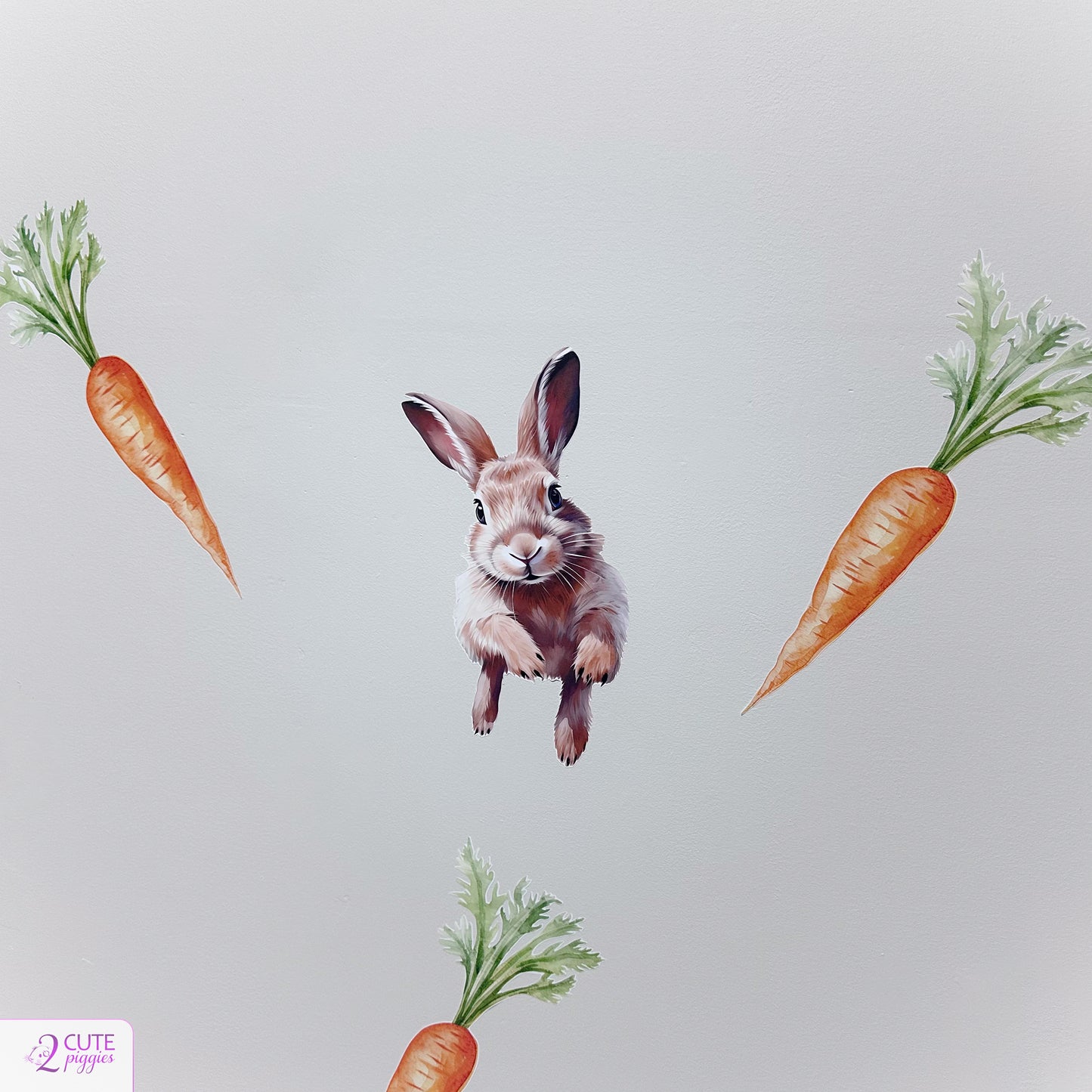 Rabbits and Carrots Wall Decals