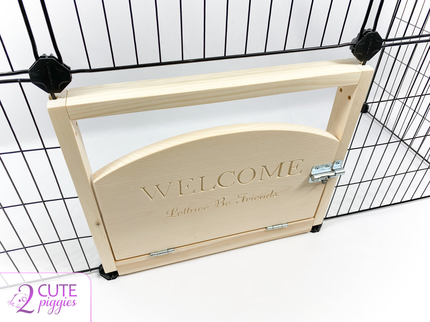 Guinea Pig C&C Cage Wood Door - 14" Grid Size - Under Grid Standard Style