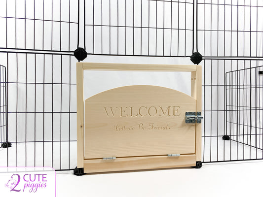 Guinea Pig C&C Cage Wood Door - 14" Grid Size - Under Grid Standard Style