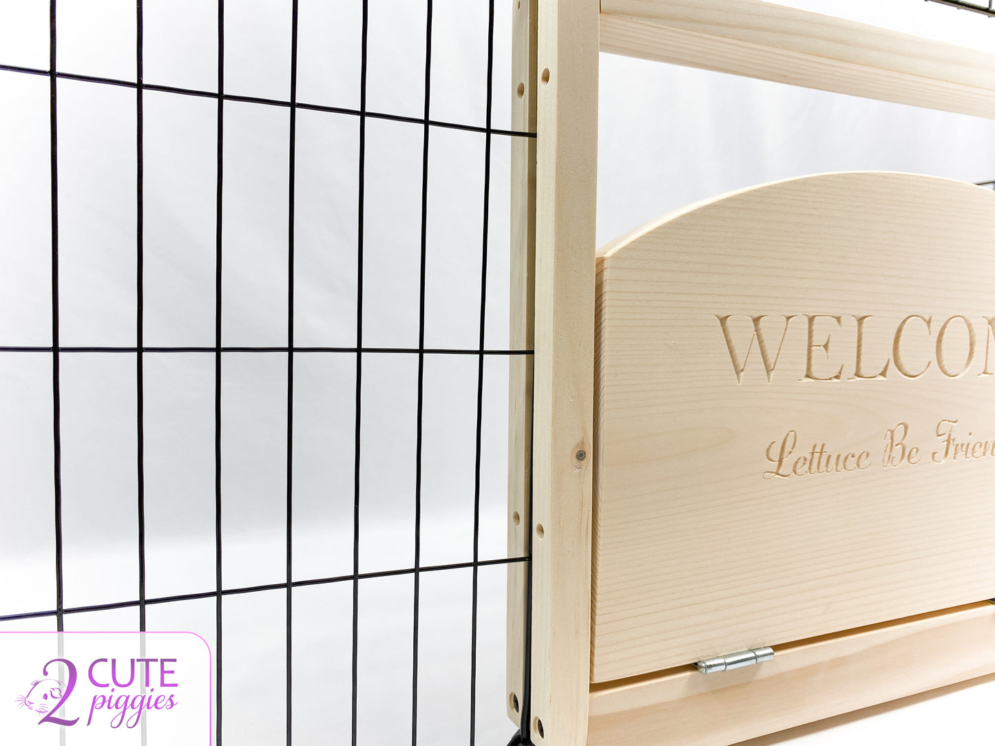 Guinea Pig C&C Cage Wood Door - 14" Grid Size - Under Grid Standard Style