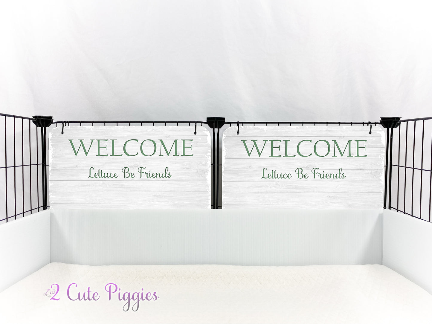 Guinea Pig C&C Cage Decorative Panel - WELCOME - 13"wx9"tall