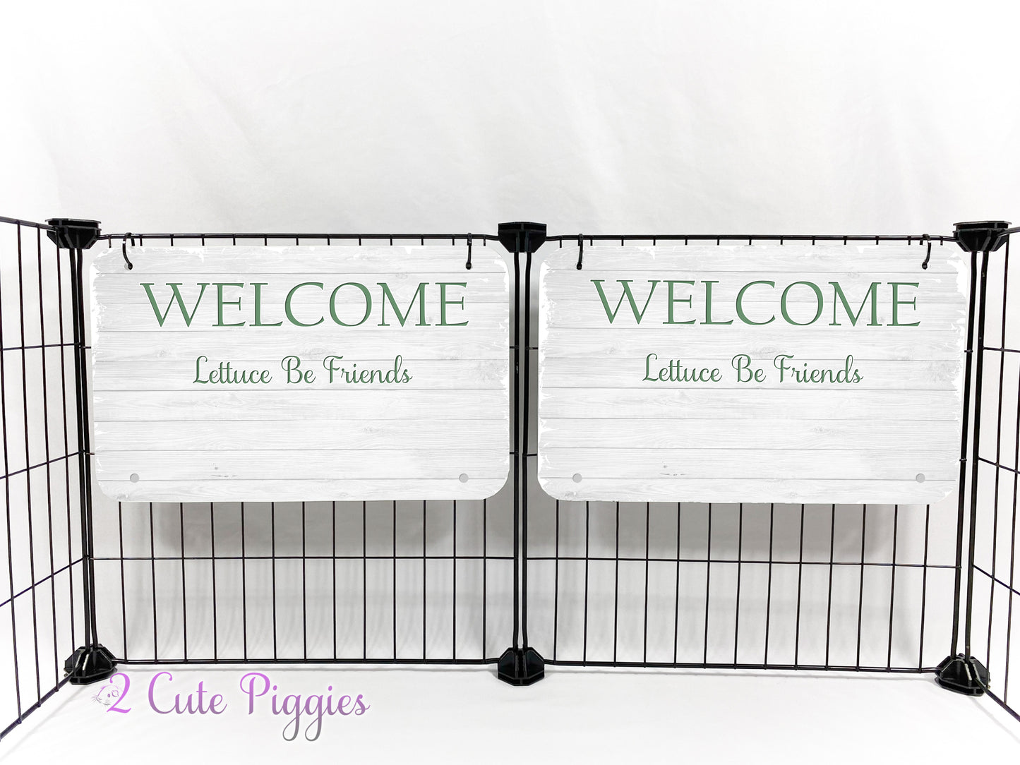 Guinea Pig C&C Cage Decorative Panel - WELCOME - 13"wx9"tall