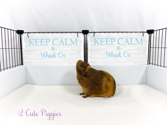 Guinea Pig C&C Cage Decorative Panel - KEEP CALM - 13"wx9"tall