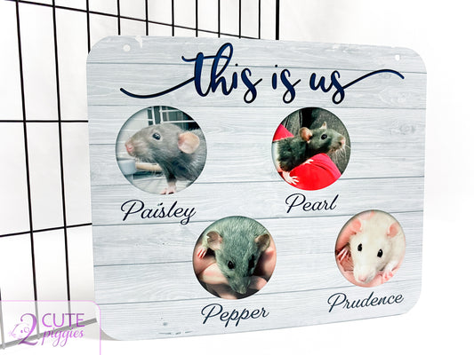 Rat Name Tag with Pictures of Your Rats - Multiple Photo