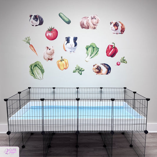 Guinea Pigs and Vegetables Wall Decals