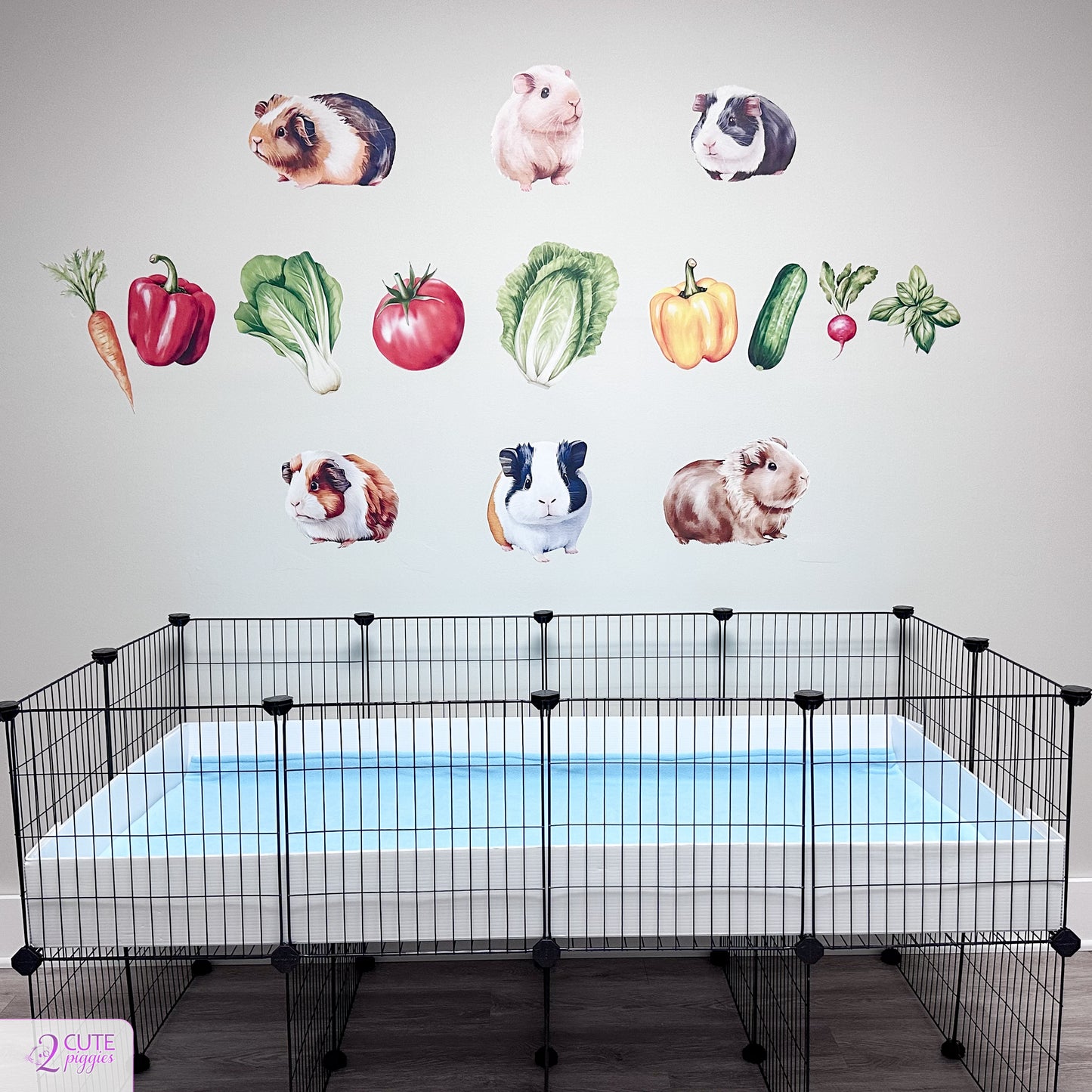 Guinea Pigs and Vegetables Wall Decals