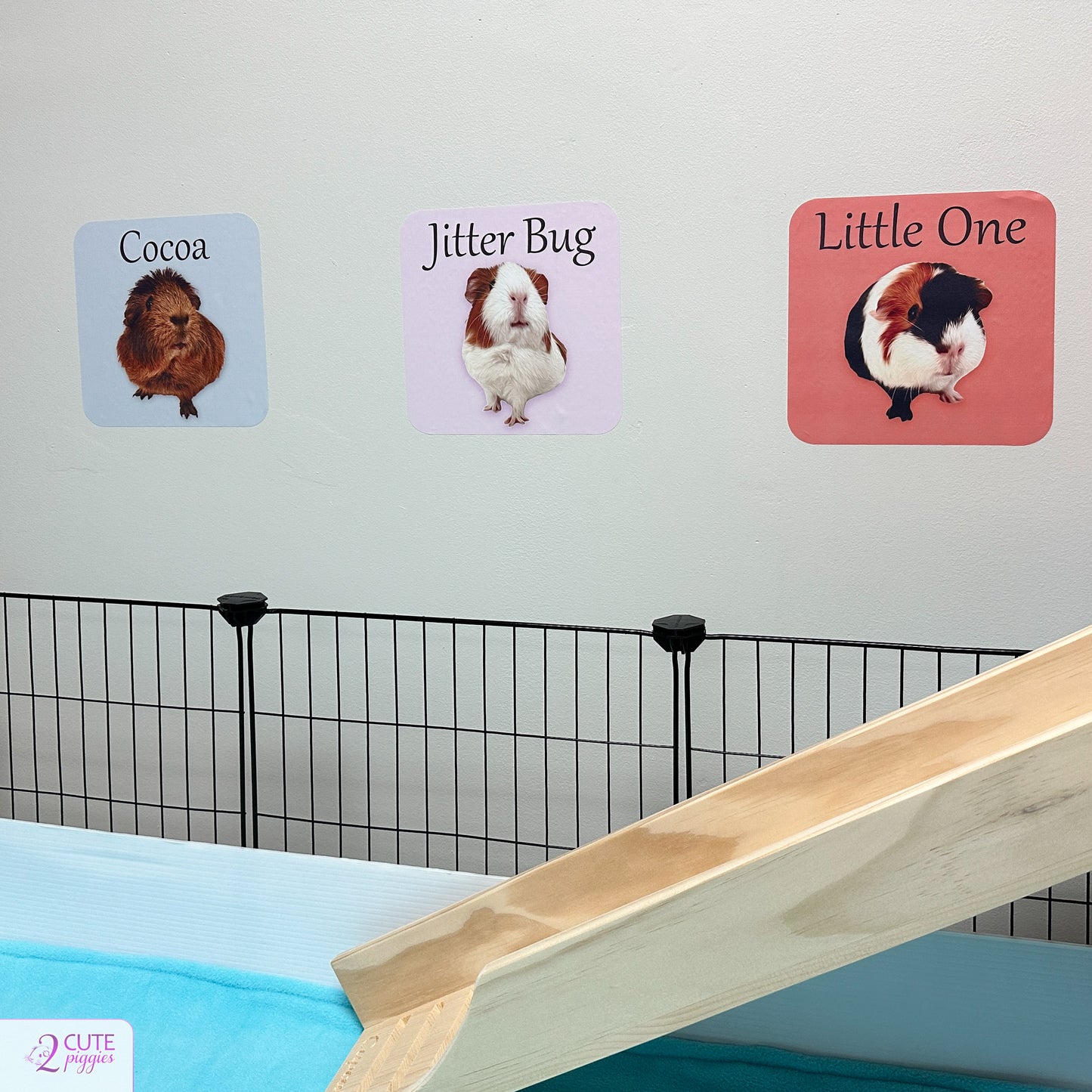 Guinea Pig Name Sign Wall Decal with Picture of Your Guinea Pig