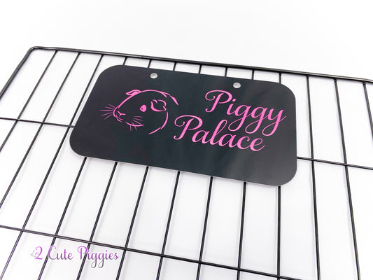 Piggy Palace - Cage Tag - 4"x7"